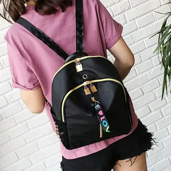 

Women Anti-Theft Backpack Fashion Portable Black Leather Backpacks For Teenage Girls School Bookbag Travel Shoulder Bag Bagpack