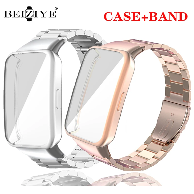 

Ремешок и чехол из нержавеющей стали для Huawei Band 6, умный Браслет для Huawei Band 6 pro, металлический браслет для Huawei Honor 6