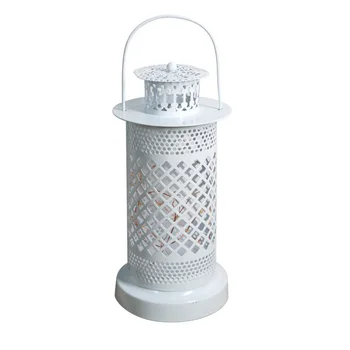 

Outdoor Portable Balcony Home Landscape Hanging Lantern Hollowed Out Garden With Handle LED Candle Light Battery Powered Iron
