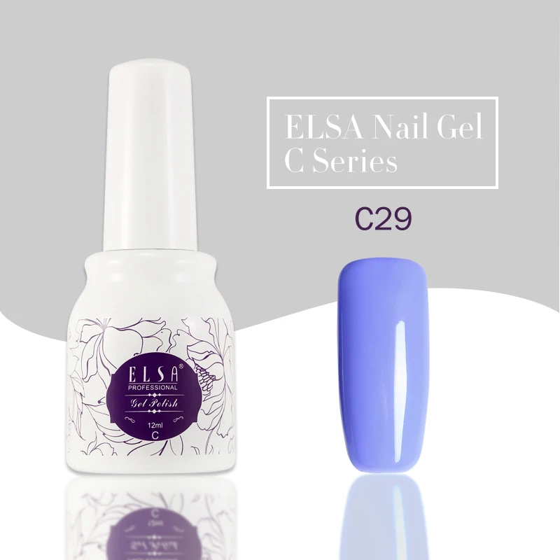 Elsa УФ-гель, Новое поступление, дизайн ногтей, маникюр, 29 цветов, УФ-светодиодный, отмачиваемый, эмалированный Гель-лак, лак - Цвет: C29