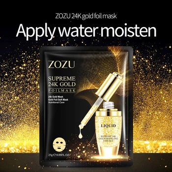 

2000PCS Zozu Anti Aging Face Sheet 24k Gold Collagen Organic Sheet Mask Essence Dope Korea Skin Care Moisturizing Nourishing