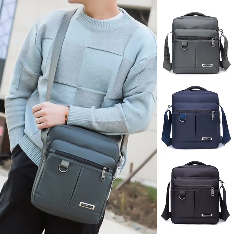 

Adisputent Men's Fashion Solid Color Multi Function Adjustable Shoulder Strap Crossbody Bag Message Bag 2019 new fashion Male