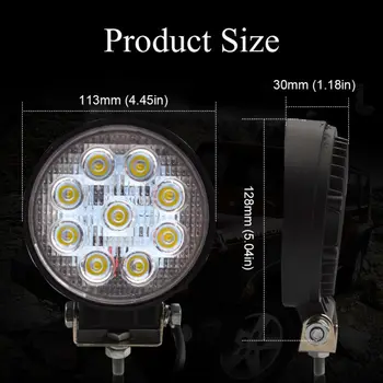 

Fog lamp Working Lights Driving 4X4 Stainless Steel 2pcs 27W Flood Beam