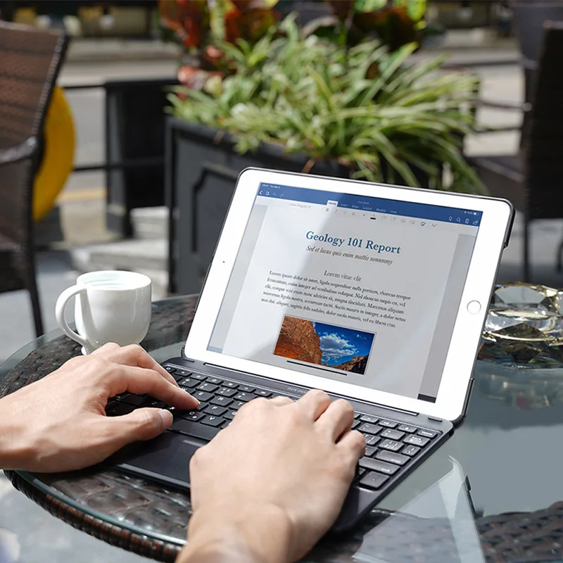 

Dux ducis Applicable iPad 9.7 Wireless Bluetooth Keyboard Protective Case Smart Dormancy Tablet External Keyboard