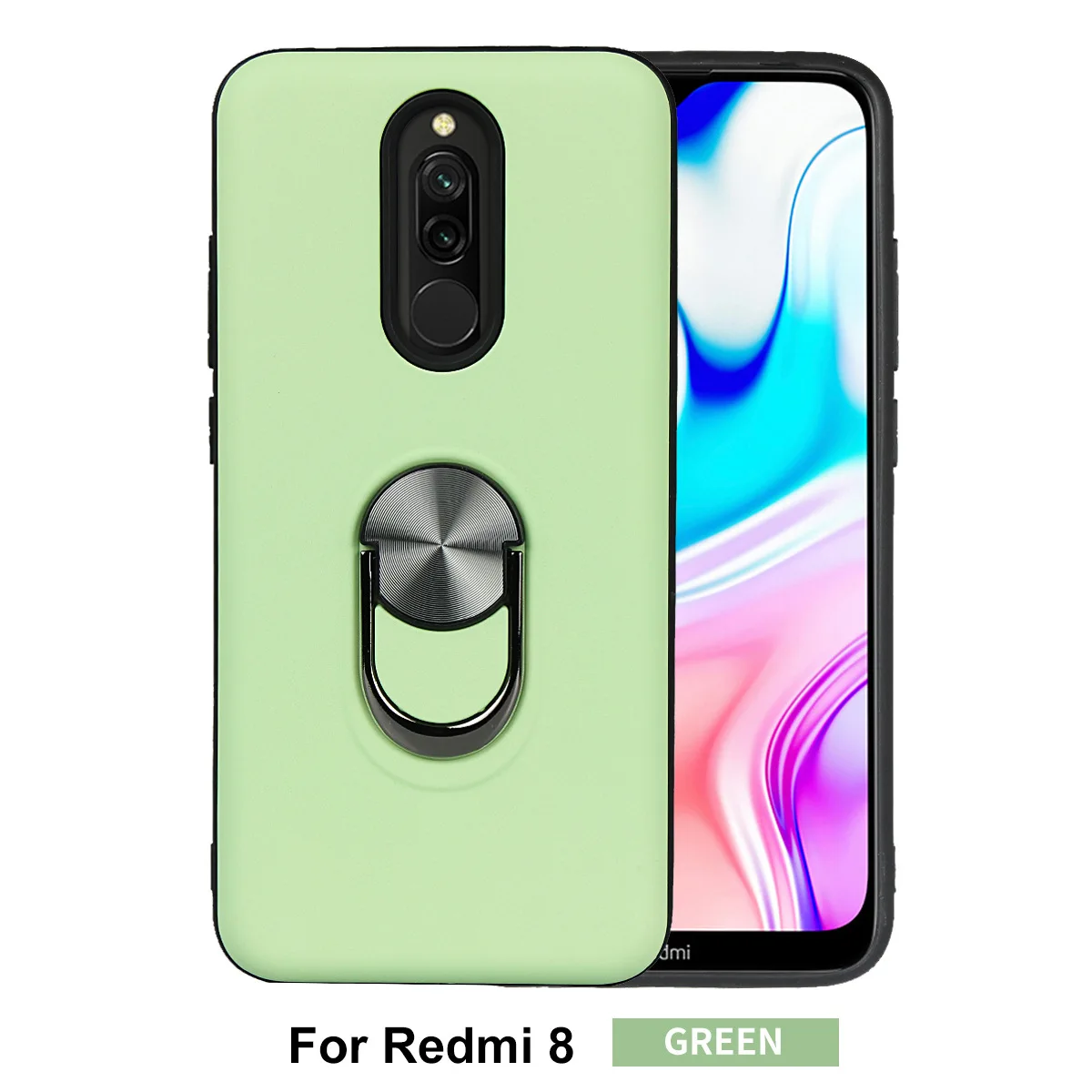 Модный чехол с магнитной подставкой для Xiao mi Red mi 8 8A Note 8 Note 8 Pro mi A3 Lite mi 9 Lite Note 7 K20 противоударный чехол для автомобиля - Цвет: Зеленый