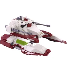 Moc star space wars republic fighter tanque blocos de construção do exército auto-motor anti tanque arma tijolos montar brinquedos