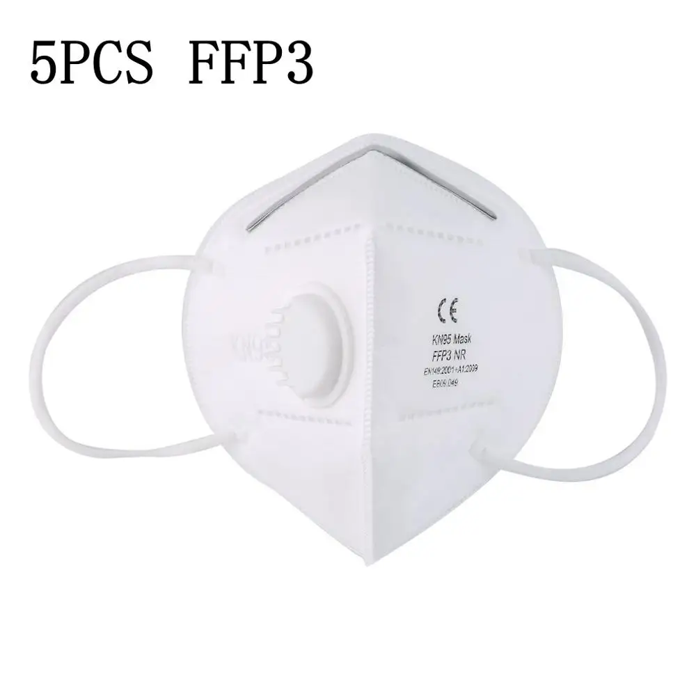 

In stock! Hot Sale FFP3/FFP2/KN95 Masks with Breathing Valve Filter Protective Anti-fog Dust Mouth Face Masks Filter