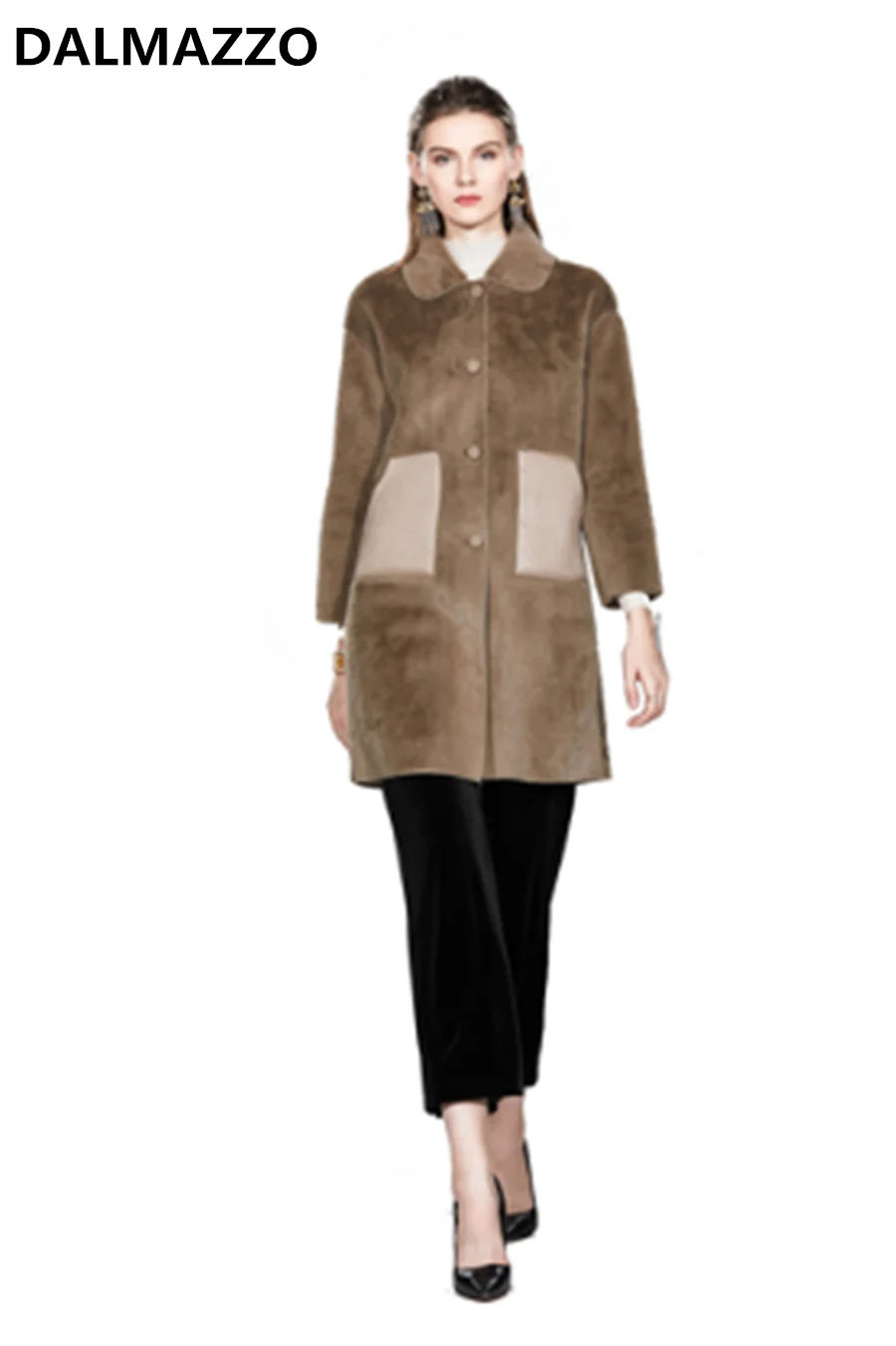 

2019 New Winter Luxury Designer Women Fashion Wool Single-breasted Pockets Overcoat Thicken Warm Runway Long Jacket Coats Femme