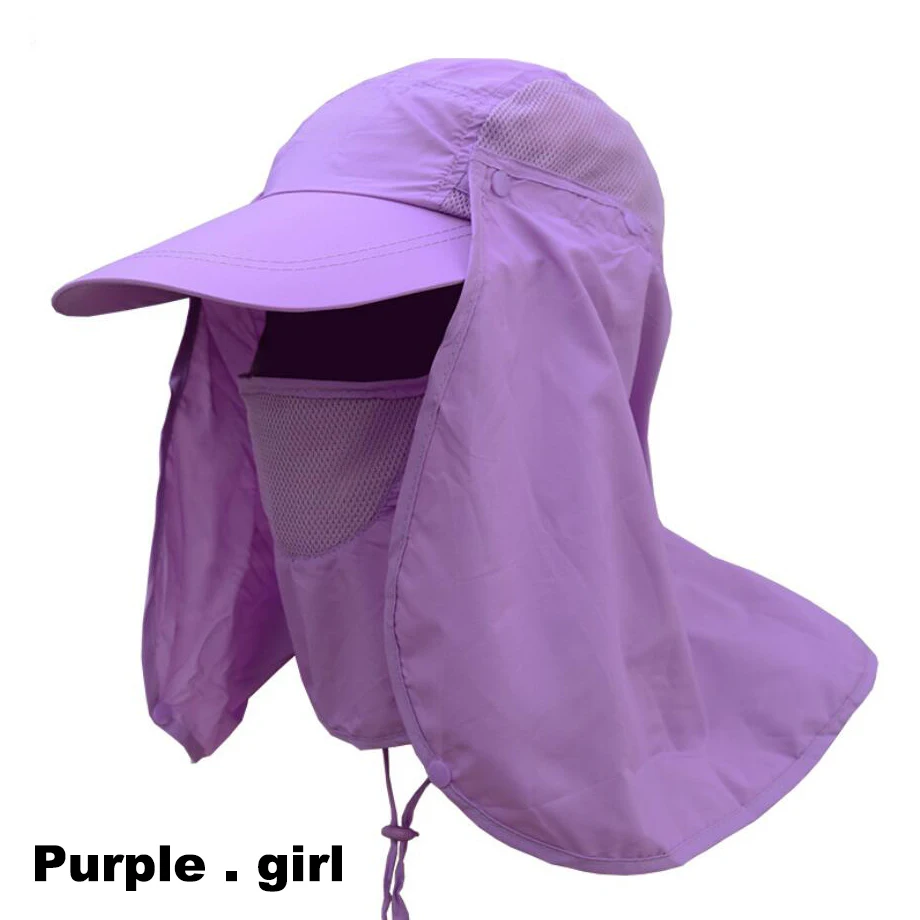 Высокое качество Регулируемая рыболовная Кепка рыболовная шляпа зонтик шляпа приманка шляпа - Цвет: 5 purple