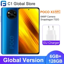 Xiaomi POCO X3 NFC 128GB 6GB GSM/WCDMA/LTE Quick Charge 3.0 Octa Core Side-Mounted 64MP