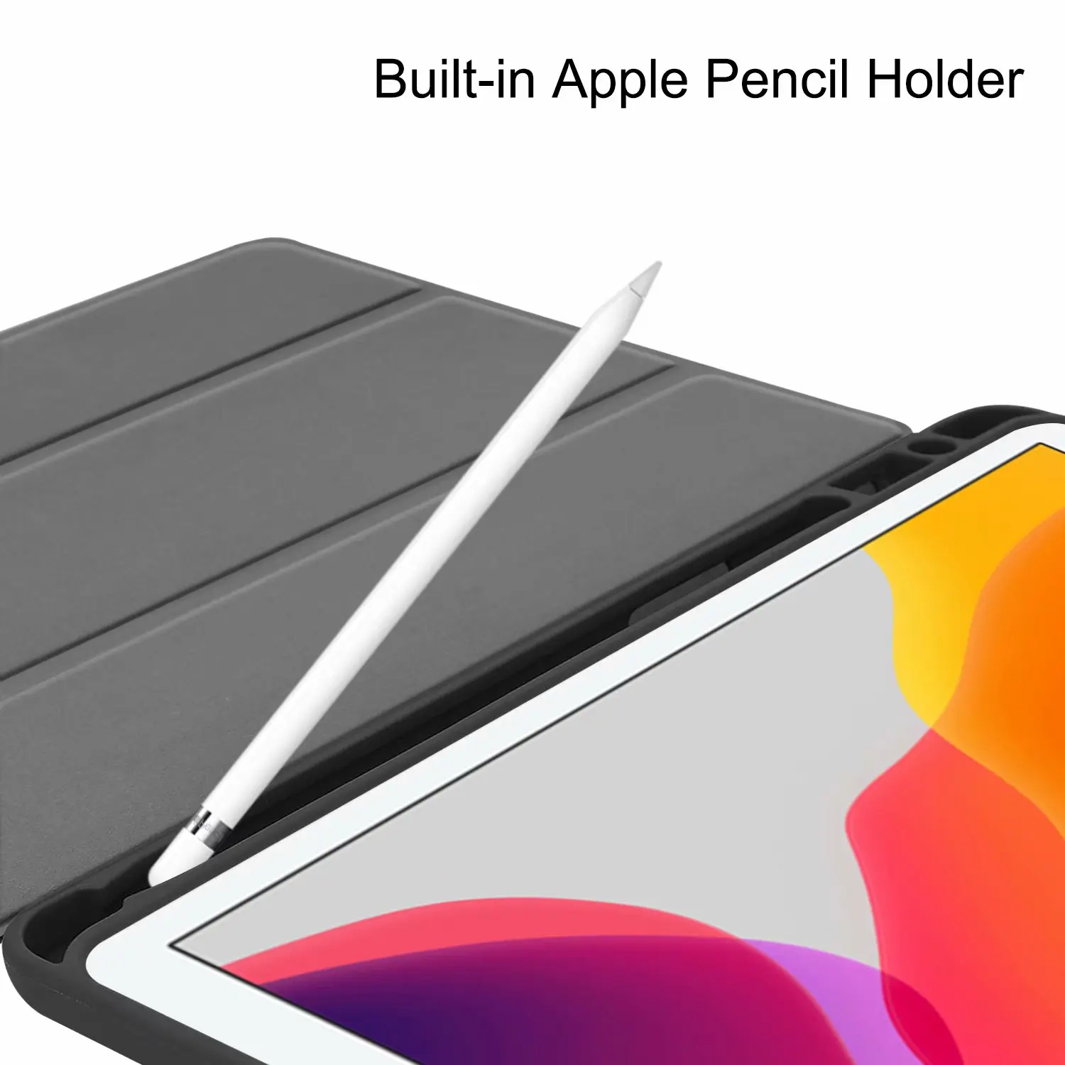 Для iPad 7th 10," Чехол с карандашом держатель ткань Текстура Кожа Мягкий силиконовый чехол для iPad 10,2 чехол Автоматический Режим сна/пробуждения
