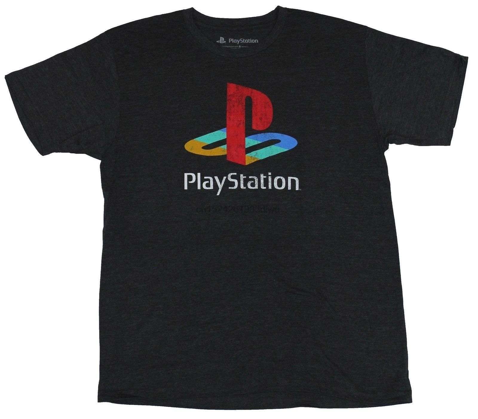 Футболка Playstation men s-классический оригинальный потертый логотип изображение