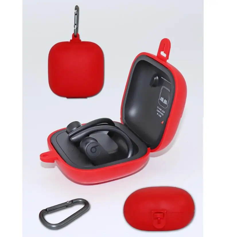 

2019 New Clamshell Opening Anti-shock Flexible Silicone Full Protective Case Cover for Beats Powerbeats Pro Earphone Accessories