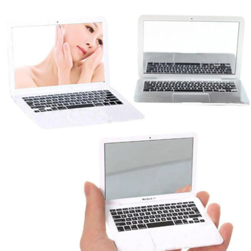 1pc Creative Portable Women Cosmetic Mirror Laptop Notebook Shape Makeup | Красота и здоровье