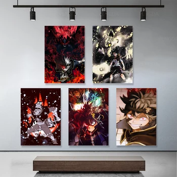 

Wall Art Aesthetic Home Decoration Black Clover Canvas Paintings Pictures Japan Anime Role HD Prints Modular Poster For Bedroom