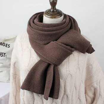 

Brand women winter scarf Korean version solid color bib men long dual-purpose knitting thickened warm shawl Lovers fashion scarf