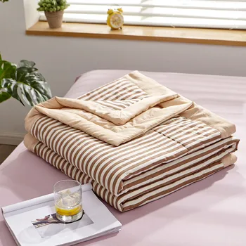 

Latest Summer Plaid Quilt Washable Teen School Comforter Size Home Bedding CHild Bed King Linen Sheet Queen