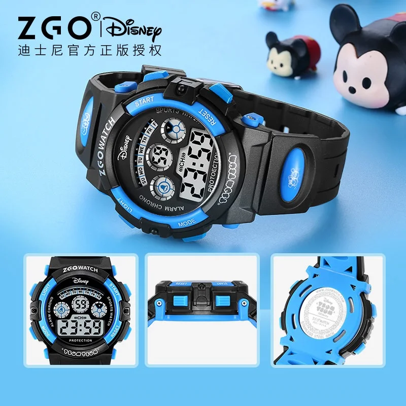 Часы наручные Disney детские оригинальные цифровые многофункциональные спортивные
