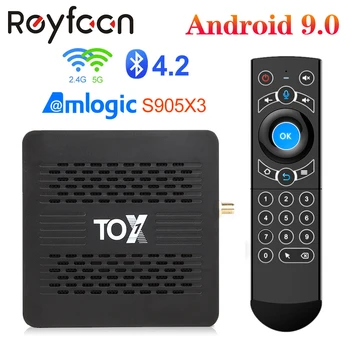 

TOX1 Android 9.0 Smart TV Box 4GB 32GB Amlogic S905X3 Dual Wifi 1000M Bluetooth 4.2 4K Media Player For Dolby Atmos Audio TVBox