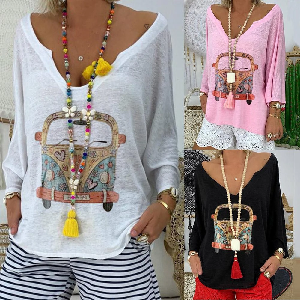 deep v neck blouse long sleeve