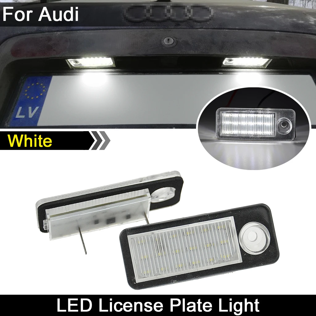 

For Audi RS6 A6 C5/4B Avant/Wagon 1998-2005 RS6/RS6 Plus 2003-2005 Rear White LED License Plate Light Number Lamp