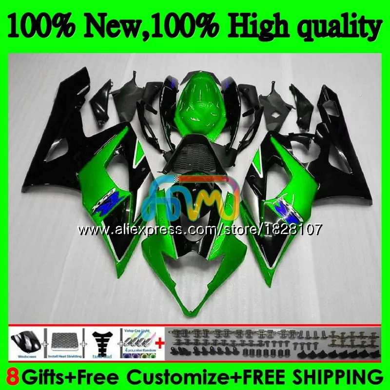 Корпус для SUZUKI GSXR-1000 GSX R1000 GSXR 1000 CC 05 06 42BS. 48 GSX-R1000 1000CC 05 06 K5 GSXR1000 2005 светильник зеленый 2006 обтекатель - Цвет: No. 1