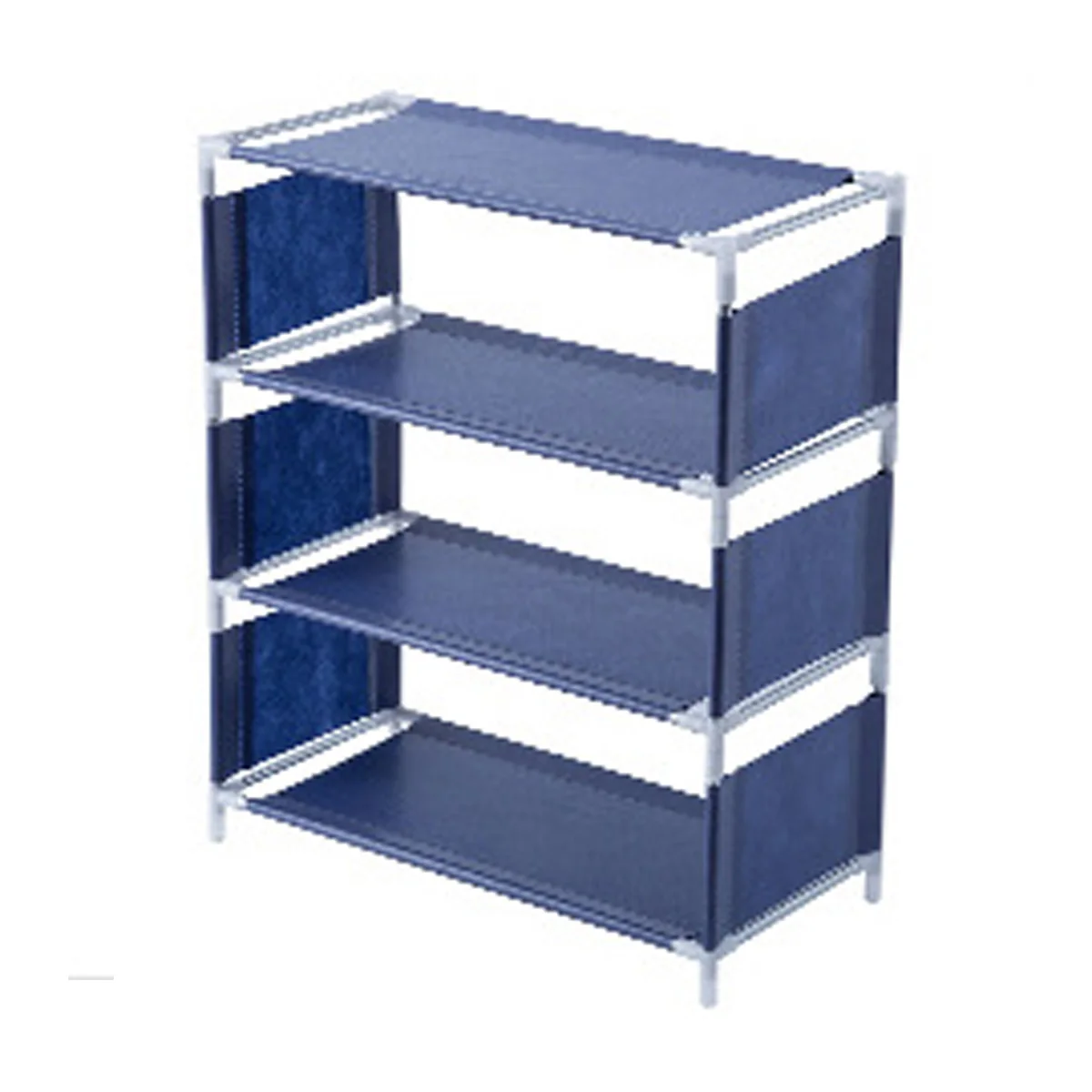 4 Layers Navy Blue 3/4/5 слоев, для домашнего использования, полка для обуви собрать обувь полки простой прихожей шкаф Органайзер держатель хранения ювелирных изделий, твердые стенд полки для обуви - Цвет: 4 Layers Navy Blue
