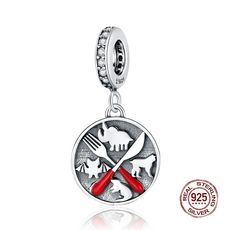 

Environment Protection Theme 925 Sterling Silver Don't Eat Wild Animal Pendant Beads Fits Original Bracelet Necklace Jewelry