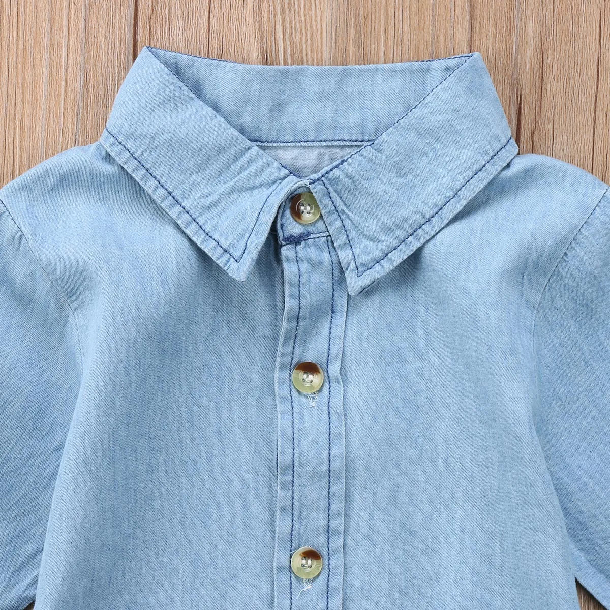 Pudcoco Новая модная брендовая детская одежда для маленьких девочек из джинсовой ткани, короткое, мини, детское джинсовое платье с длинным рукавом Повседневное вечерние платье-рубашка