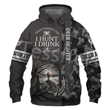 Tessffel Camouflage Hunting Deer Hunter 3D Printed Men's Sweatshirt Zipper Hoodie Unisex Casual Jacket Dropshipping Style-7