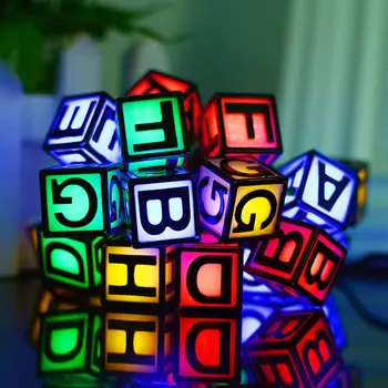 

30 LEDs String Light Solar Powered Letters Printed Decorative Lamp Party Garden
