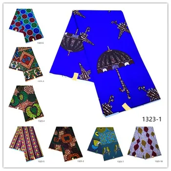 

Wholesale price! High Quality African prints fabric 2020 Ankara wax real Ghana wax Nigerian wax 6 yards/pcs 100% Polyester 1323