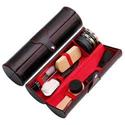 1 Set Leather Shoes Polish Set Brush Cleaning Kit Keep Shiny Clean Tools for Leather Shoes Care Kit Portable For Boots Sneakers