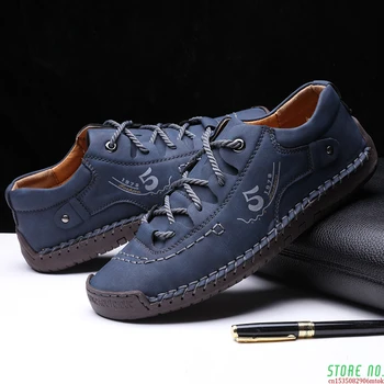 

Men Sneakers Fashion Men Casual Shoes Leather Handmade Breathable Man Shoes Lightweight Mens Loafers Moccasins Adult Footwear