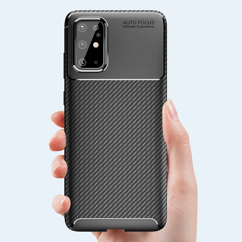 Ikrsses чехол для Samsung Galaxy S20 Plus 5G Роскошный из углеродного волокна ультра тонкий