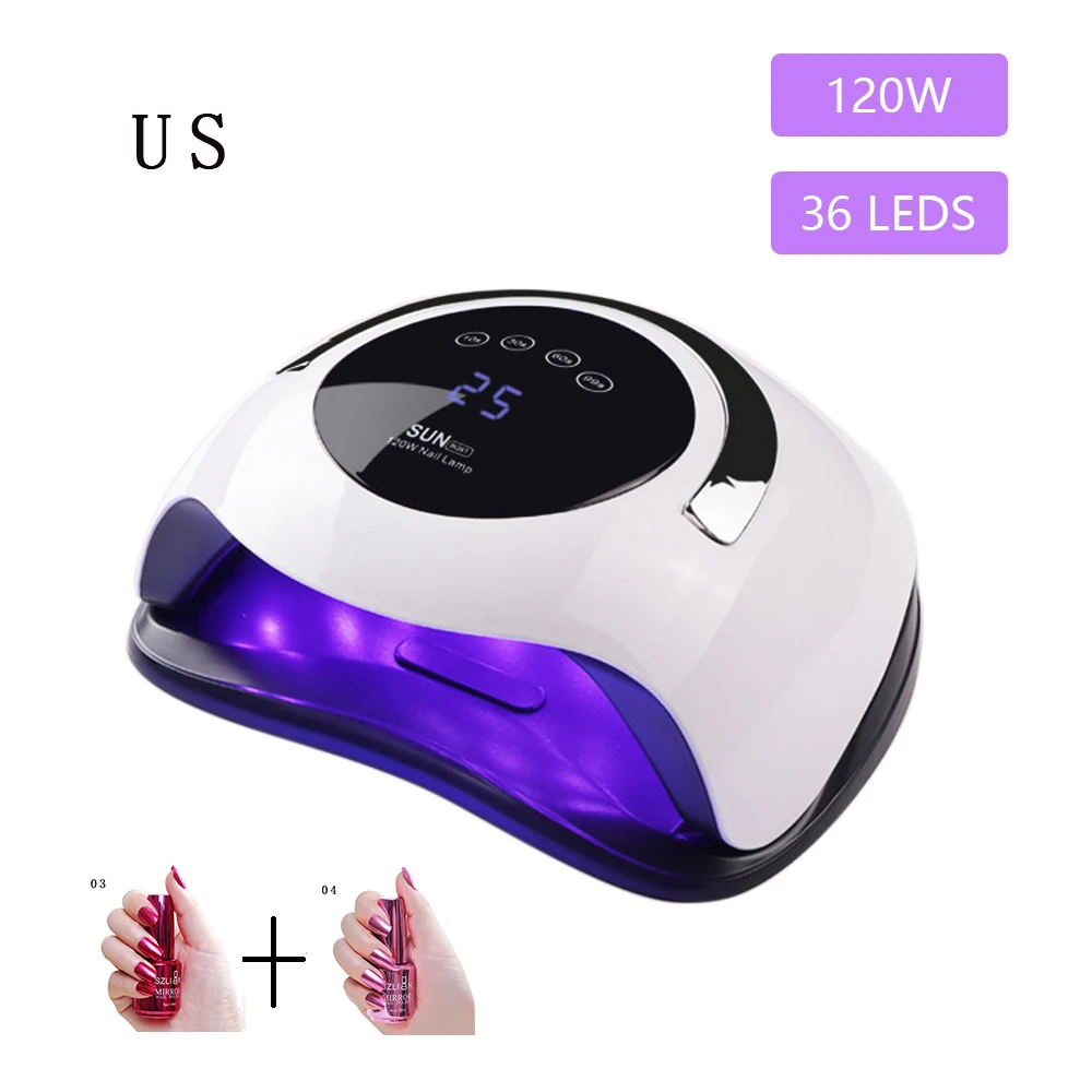 Лампа для маникюра светодиодный Сушилка для ногтей 120W USB гелевая лампа для ногтей, осушающая лампа для гель Лаки с лак для ногтей Авто Маникюр Сенсор - Цвет: 17