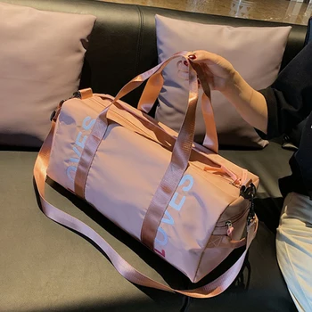 

Raining Fitness Travel Handbag Yoga Sport Bag Gym Bags Dry Wet Separated Outdoor Nylon Sports Men Women With Shoes Bags 2020