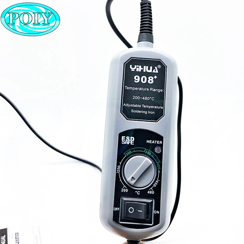 YIHUA 908 + модернизированная светодиодная цифровая паяльная станция 908D Портативный