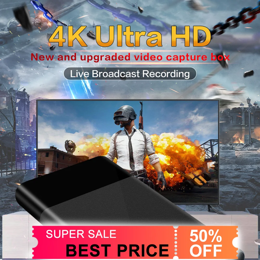 

2020 year New Youtuber starter-pack Live Streaming Video Capture Card, 4K resolution, HDMI OSB Grabber for Capturing Game