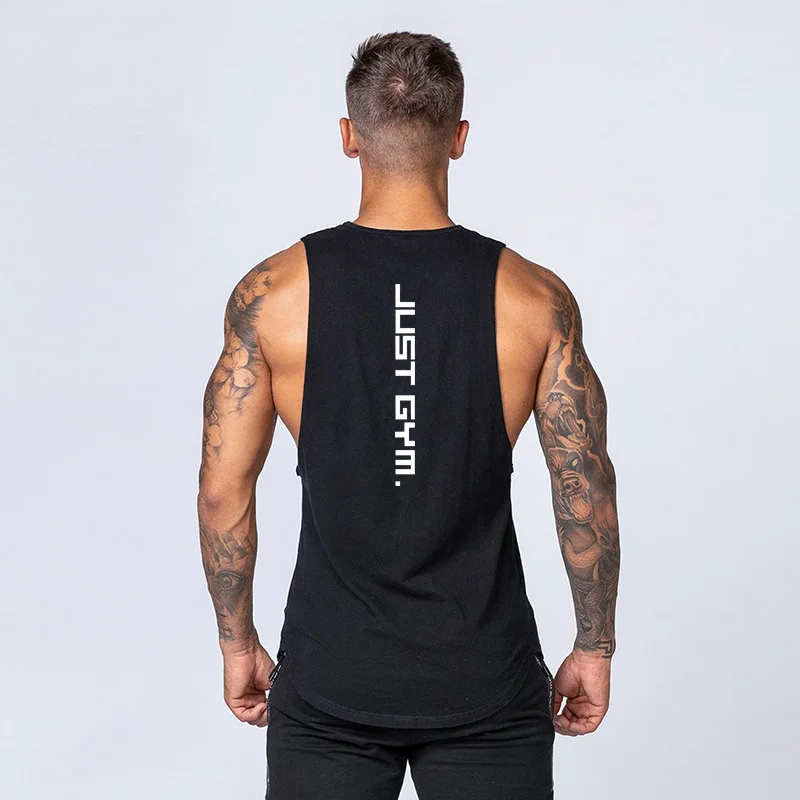 Just Gym/брендовая хлопковая одежда, топ для фитнеса, майка для мужчин ...