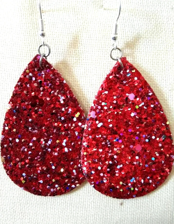 new red Новинка! Красные, черные модные кожаные Висячие серьги для женщин, длинные висячие серьги с кисточками, подарок, ювелирное изделие - Окраска металла: new red