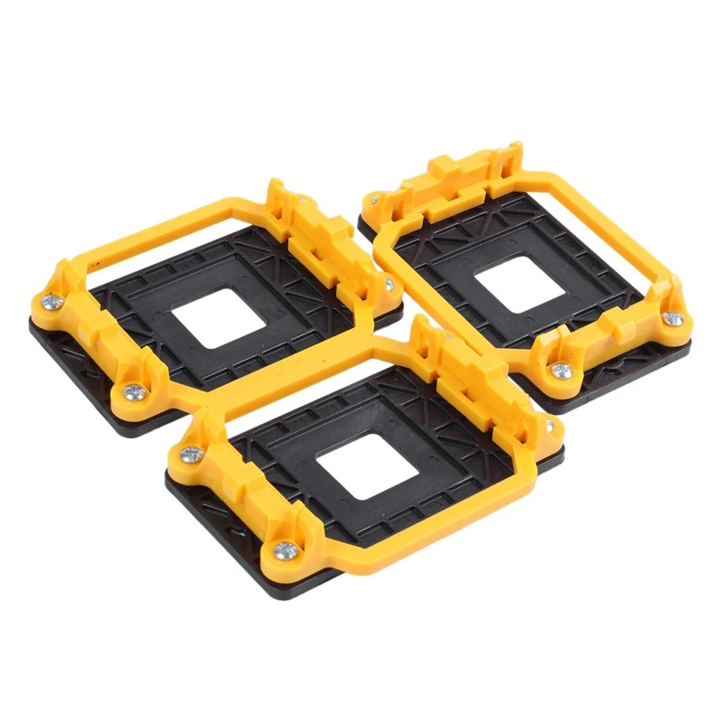 

3 Pcs Black Yellow CPU Fan Bracket Holder Base for AMD AM2 940 Socket