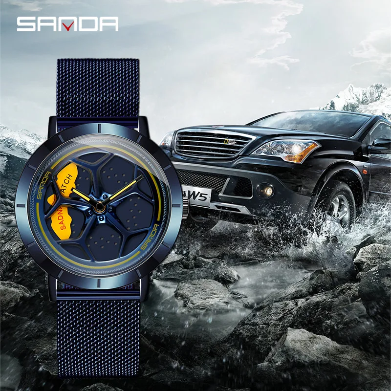 

SANDA Watch Men Watch 2020 Ultra-Thin Business Men's Watches Quartz Mesh Band Simple Wrist Watch Male Clock