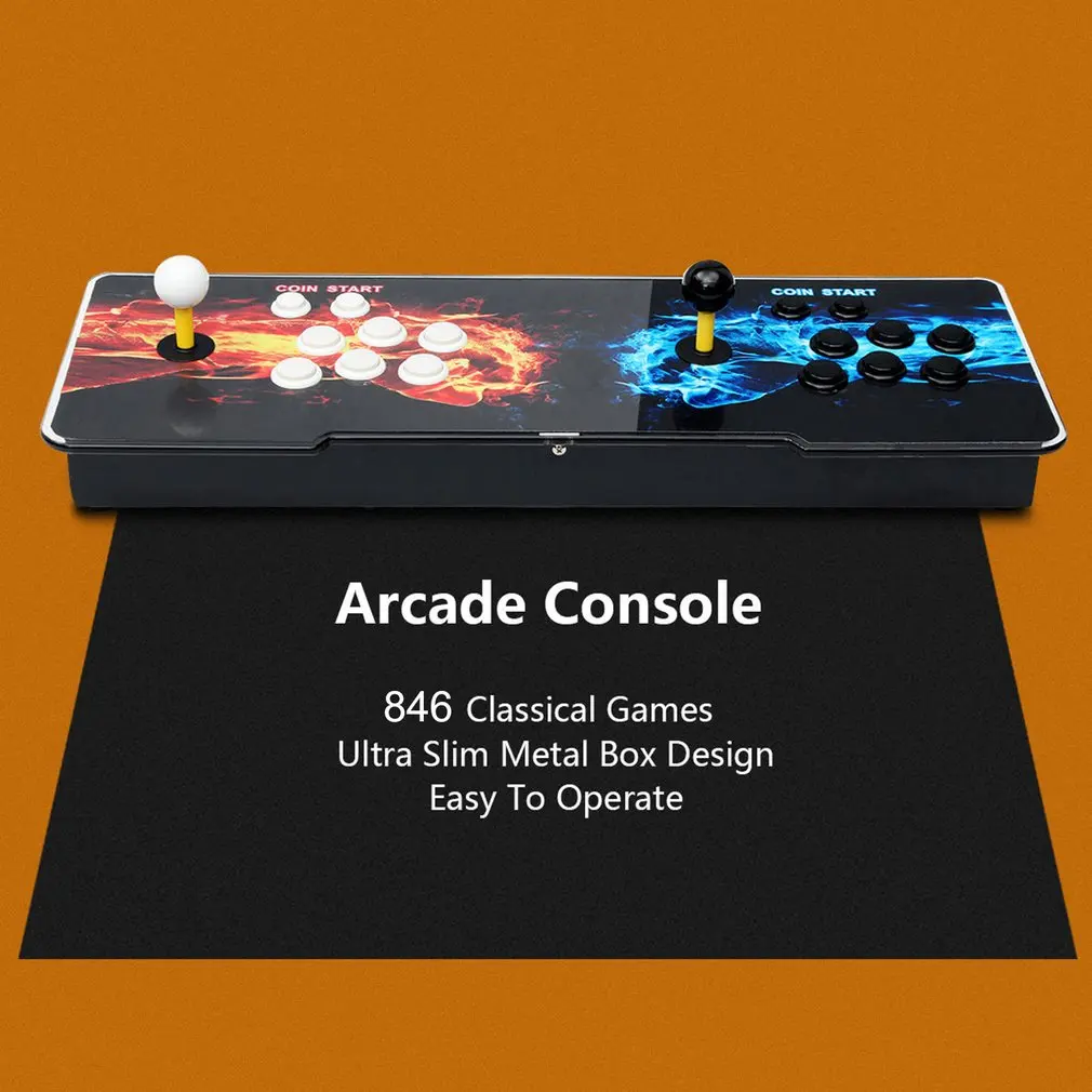 846 Classic Games Home Multiplayer Arcade Game Console Kit Set Double Joystick Children Family Game Console For TV Monitor