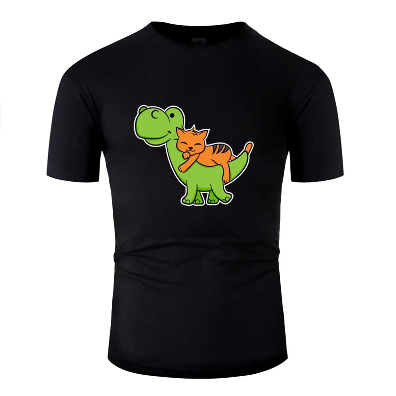 Прикольный подарок динозавра для детей милая крутая футболка мужчин 2019 одежда
