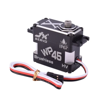 

JX WP45/WP43 Waterproof Servo 8.4V Steel Gear 180 Degree HV Aluminum Coreless Servo for TRX 1/10 RC Car/ Boat Fixed-wing