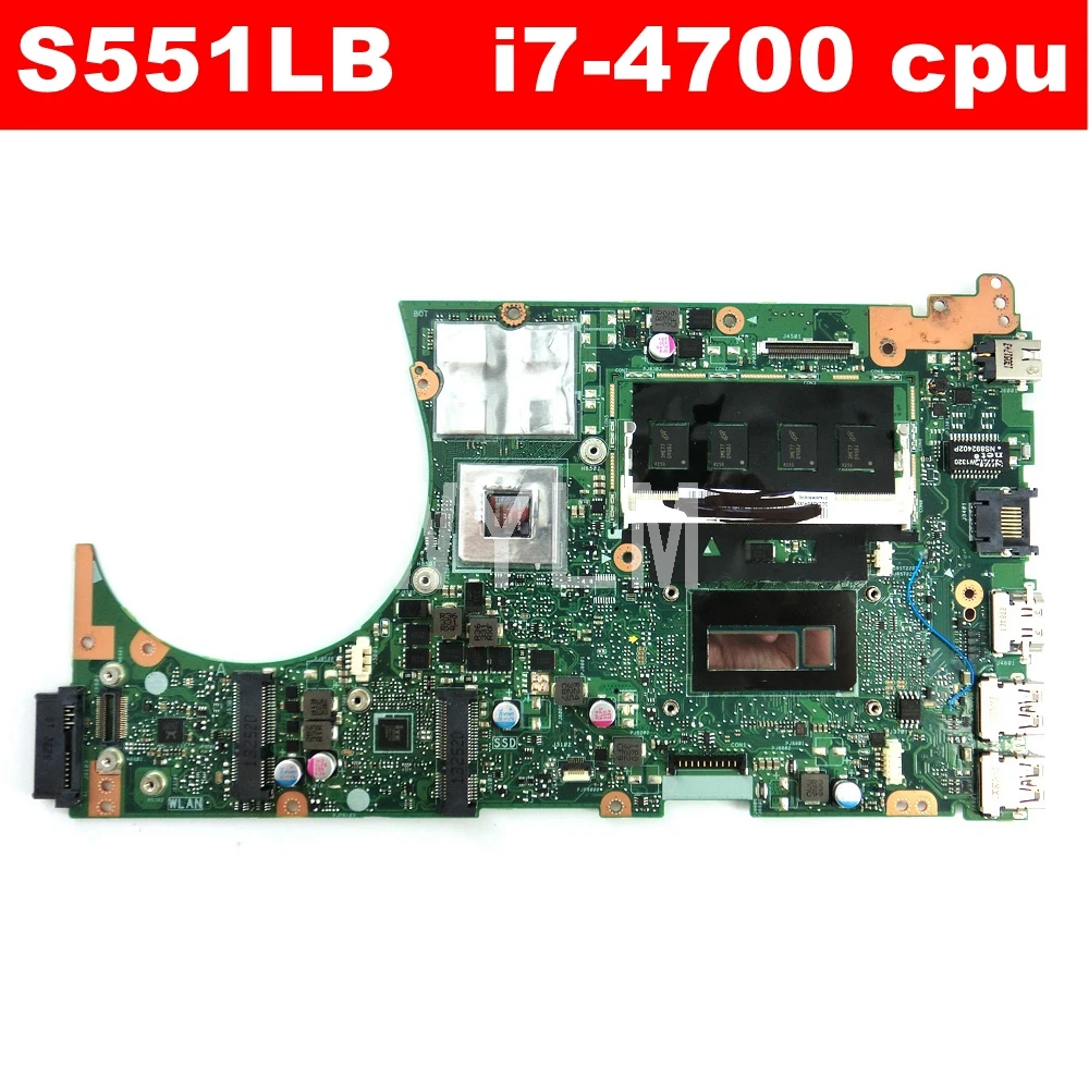 Материнская плата S551LB MAIN_BD._ 4G/I7-4500U/AS GT740M 2 Гб ASUS S551 S551L S551LN S551LA R551L K551L 90NB02A0-R00041 |
