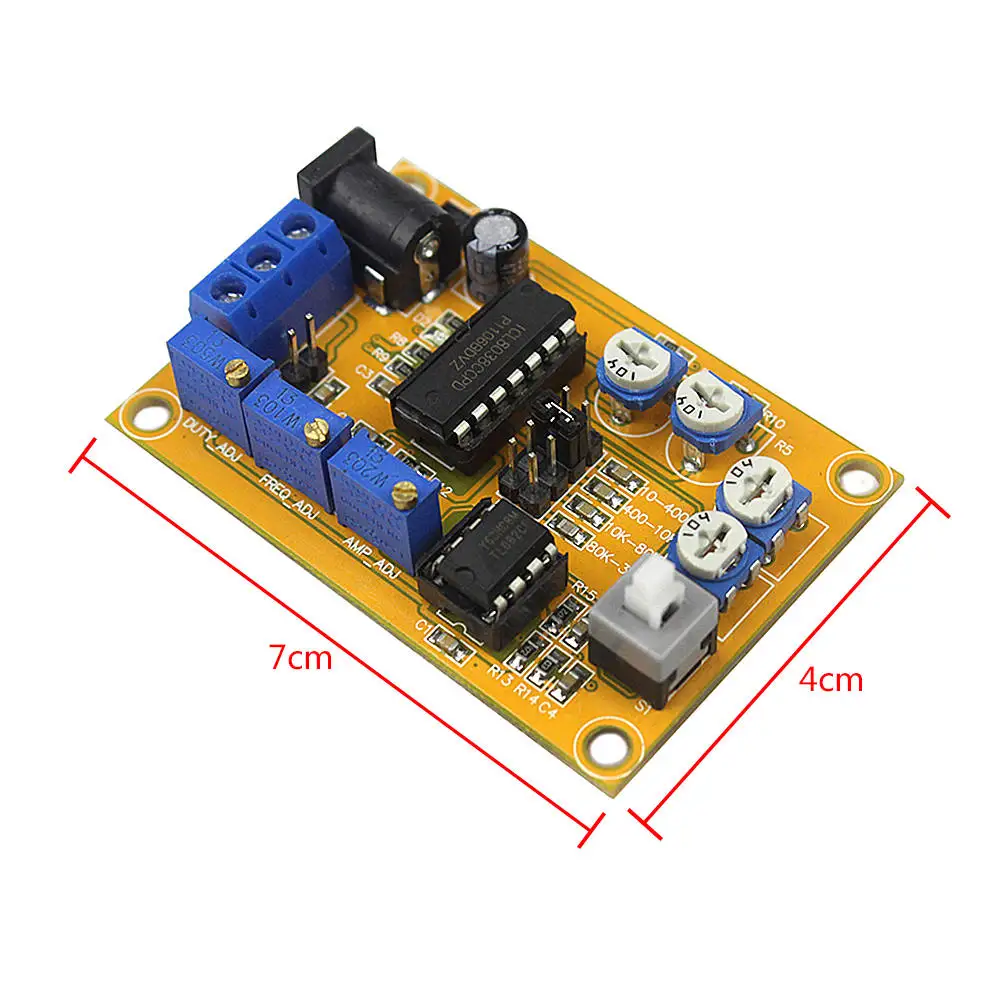 ICL8038 DDS генератор сигналов модуль синуса квадратный Треугольники волна Выход 12 V 24