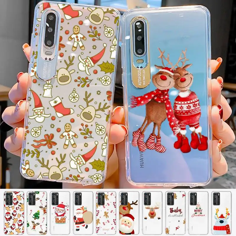 Рождественские и новогодние подарки YNDFCNB чехол для телефона Huawei P 20 30 40 pro lite Psmart2019