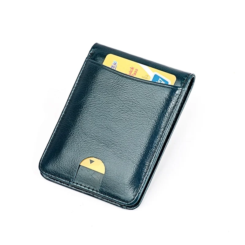 Мужской тонкий кошелек с RFID блокировкой Тонкий минималистичный передним